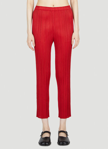Pleats Please Issey Miyake Pleated Pants Red plp0253009