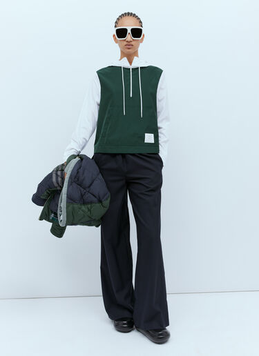 Thom Browne Half-Zip Shell Sweatshirt Green thb0254007