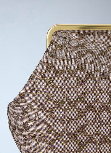 Coach Large Kisslock Frame Bag Beige coa0264044