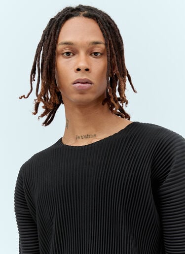 Homme Plissé Issey Miyake Pleated T-Shirt Black hmp0156014