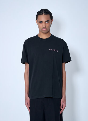 Gucci Logo Motif T-Shirt Black guc0160011