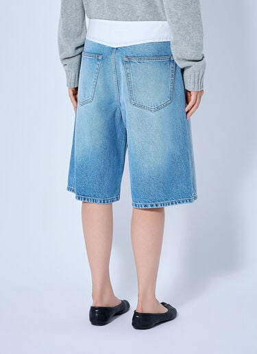 LN-CC® - MM6 Maison Margiela: Denim Bermuda Shorts - Blue MM6 Maison Margiela Denim Bermuda Shorts Blue mmm0265012