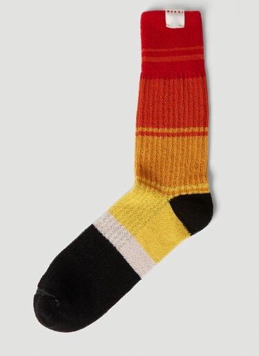 Marni Colourblock Socks Orange mni0152014
