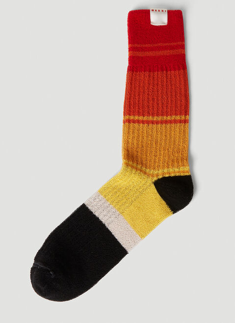 7 Moncler FRGMT Hiroshi Fujiwara Colourblock Socks Multicolour mfr0351002