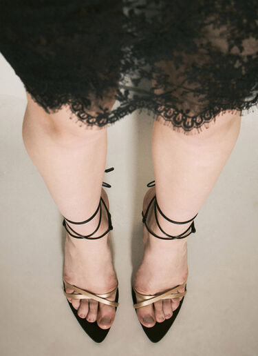 Saint Laurent Liza Heeled Sandals Pink sla0257036