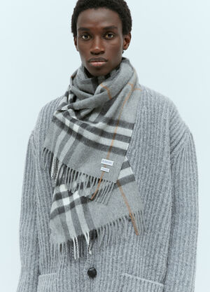 Acne Studios Giant Check Cashmere Scarf Beige acn0156034