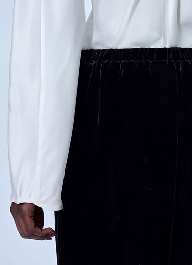 LN-CC® - RÓHE: Velvet Relaxed Trousers - Black RÓHE Velvet Relaxed Trousers Black roe0266008