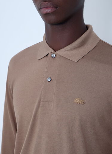 Lacoste Silk Polo Shirt Beige lac0162003