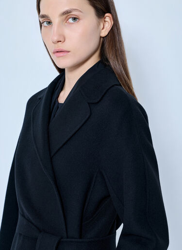 Max Mara Belted Wool Coat Black max0265221