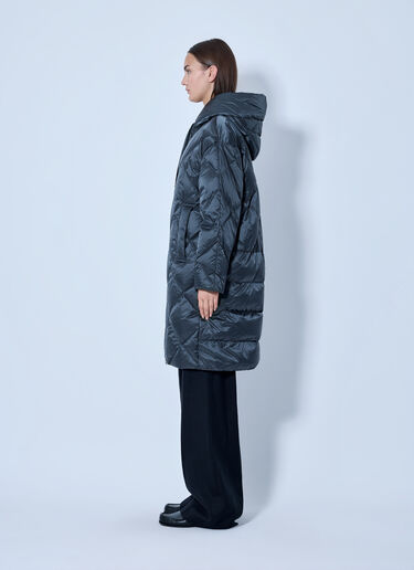 LN-CC® - Max Mara: Quilted Hooded Coat - Blue Max Mara Quilted Hooded Coat Blue max0266163