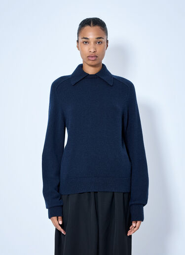 LN-CC® - Khaite: Jackson Sweater - Navy Khaite Jackson Sweater Navy kha0265006