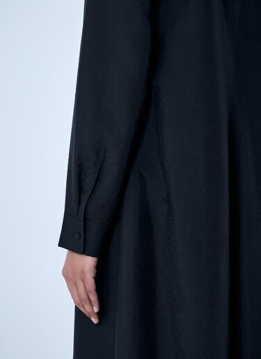 TOTEME Long Button-Down Shirt Dress Black tot0264008