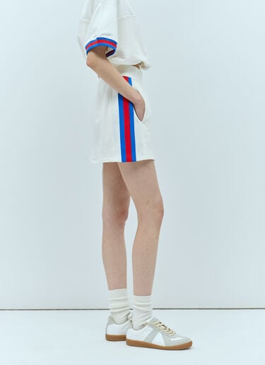 Gucci Jersey Mini Skirt With Web Stripe White guc0255122