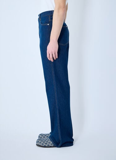 Gucci Denim Jeans With Embroidery Dark Blue guc0159033