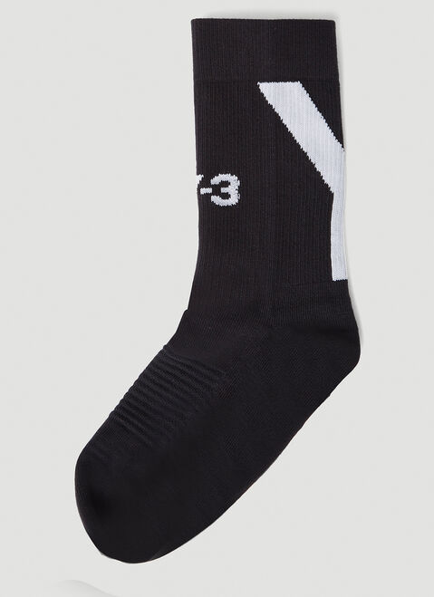 Y-3 High-Top Logo Socks Black yyy0152042