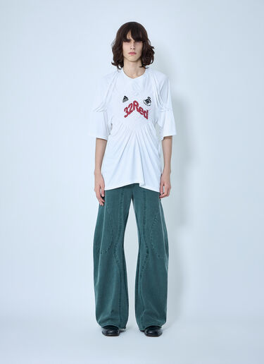 LUEDER Shirred Football T-Shirt White ldr0364009