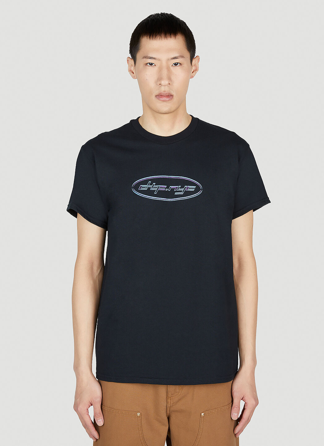 DTF.NYC Cyber 徽标印花短袖 T 恤 黑色 dtf0152004