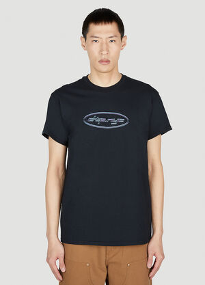 DTF.NYC サイバーロゴ ショートスリーブTシャツ ブラック dtf0152002