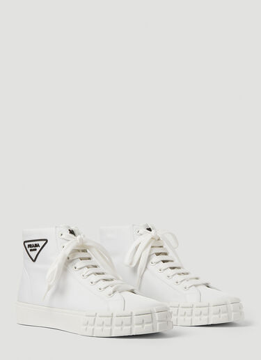 Prada High-Top Logo Sneakers White pra0245017