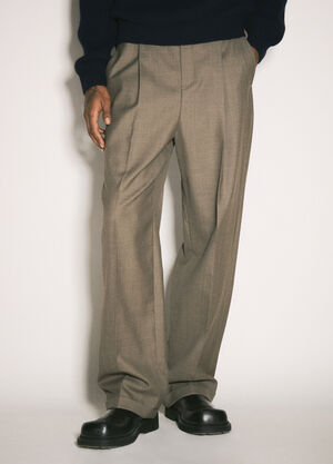 Saint Laurent Wool Tailored Pants Grey sla0158003