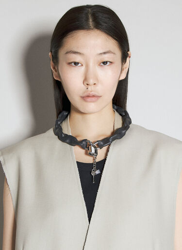 Cover Necklace MM6 Maison Margiela Cover Necklace Black mmm0354002