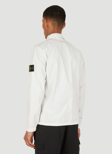 Stone Island Compass Patch Overshirt Jacket White sto0148004