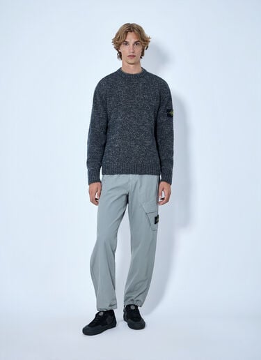 LN-CC® - Stone Island: Crewneck Wool-Blend Sweater - Grey Stone Island Crewneck Wool-Blend Sweater Grey sto0165013
