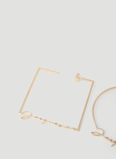 Jacquemus 레 크레올 롱드 카레 이어링 골드 jac0251116