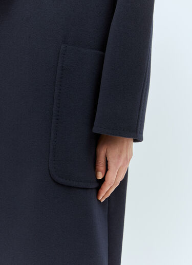 Max Mara Wool And Cashmere Robe Coat Blue max0258001