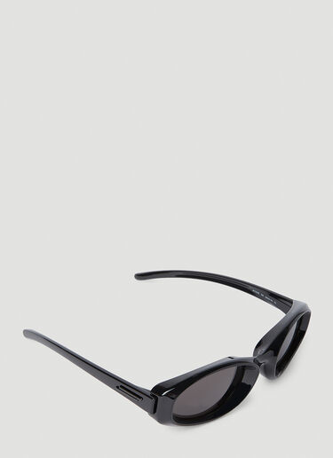 Bottega Veneta Arch 椭圆形太阳镜 黑色 bov0151121