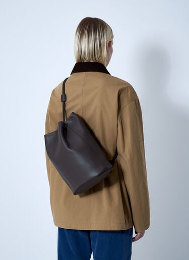 The Row Joe Leather Backpack Brown row0260039