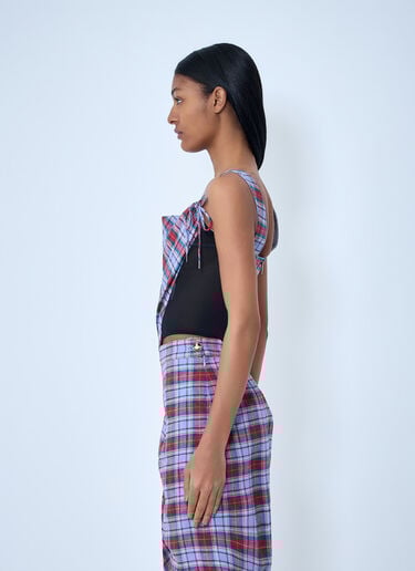 Vivienne Westwood Plaid Patterned Corset Top Red vvw0263006