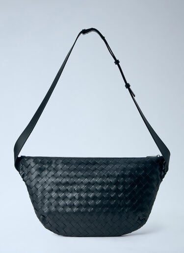 Bottega Veneta Intrecciato Leather Crossbody Bag Black bov0163003