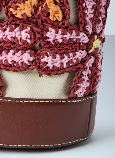 Marni Embroidered Bucket Bag Beige mni0264010