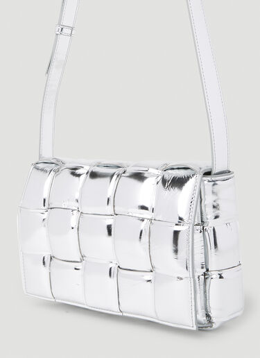Padded Cassette Shoulder Bag Bottega Veneta Padded Cassette Shoulder Bag Silver bov0252107
