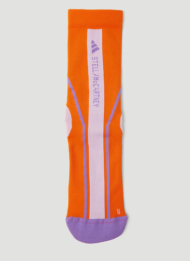ロゴ入りロングソックス adidas by Stella McCartney ロゴ入りロングソックス オレンジ asm0254040