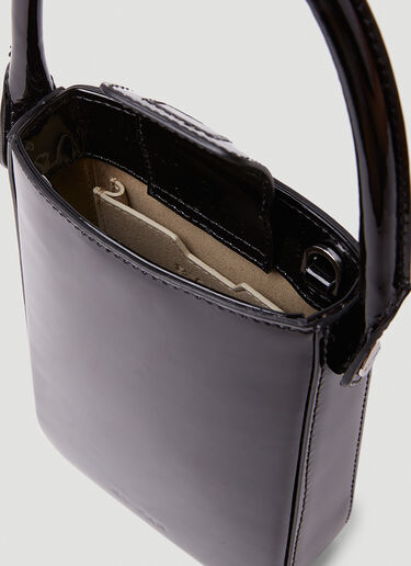 BY FAR Note Patent Handbag Black byf0252018