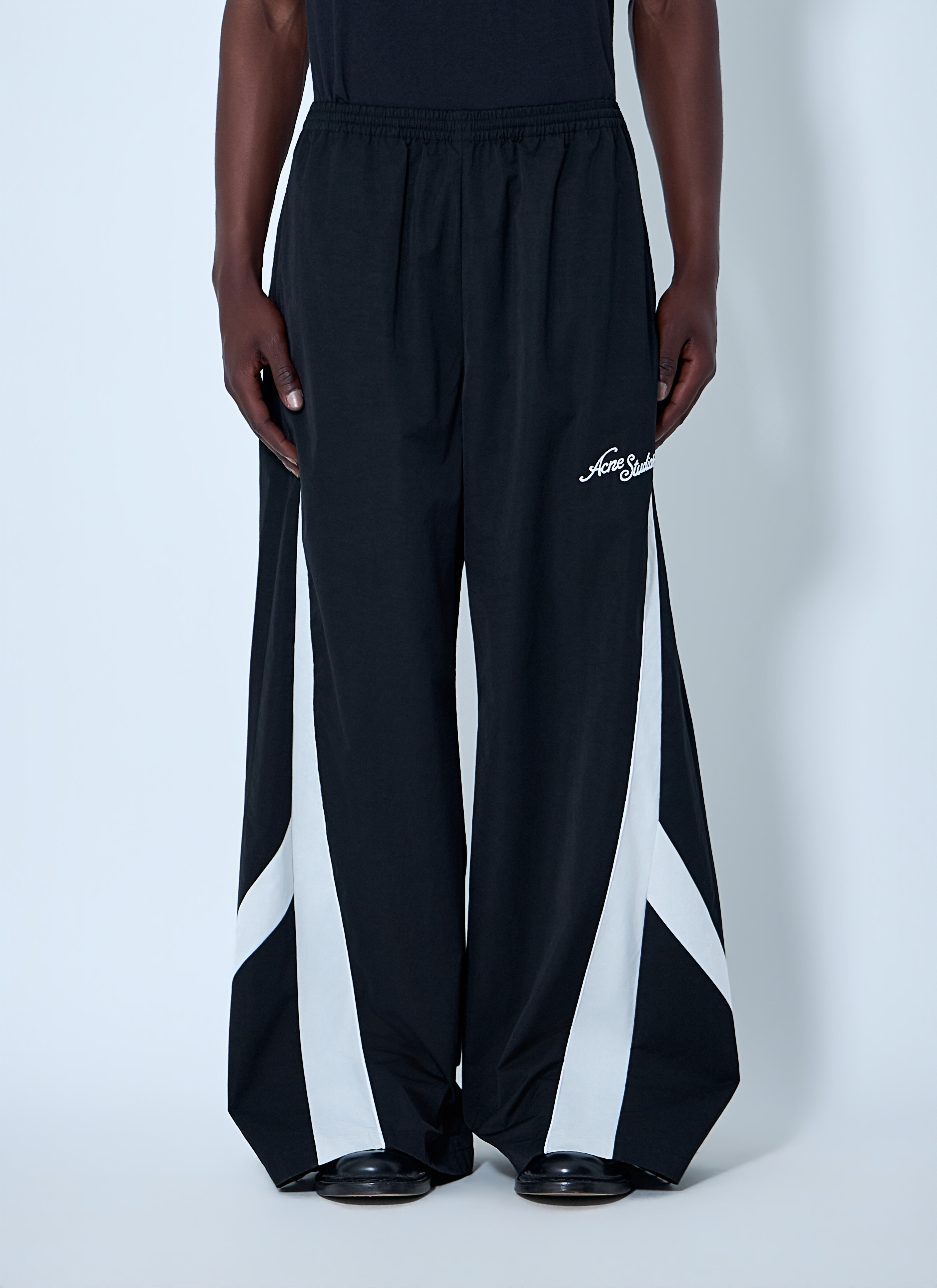Acne Studios Men's' Wide-Leg Track Trousers in Black | LN-CC®