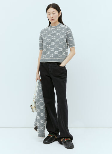 Gucci ウールブークレジャカードトップス グレー guc0254011