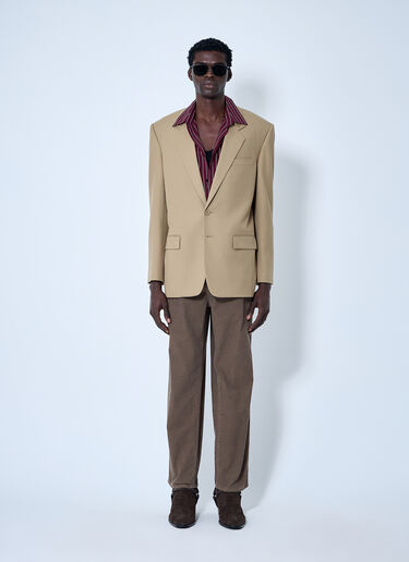 Saint Laurent Yves Wool Blazer Beige sla0159005
