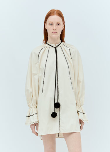 Max Mara 트윌 셔츠 원피스  크림 max0255017
