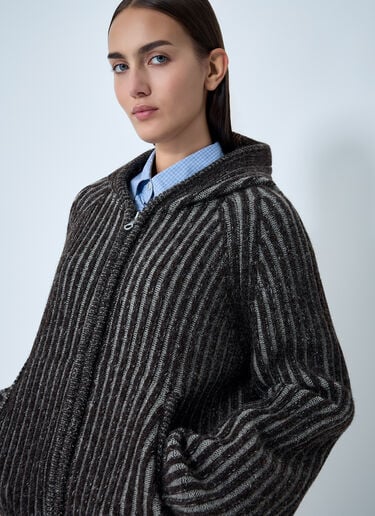 Leve Hood Zip-Up Sweater OUR LEGACY Leve Hood Zip-Up Sweater Brown our0262003