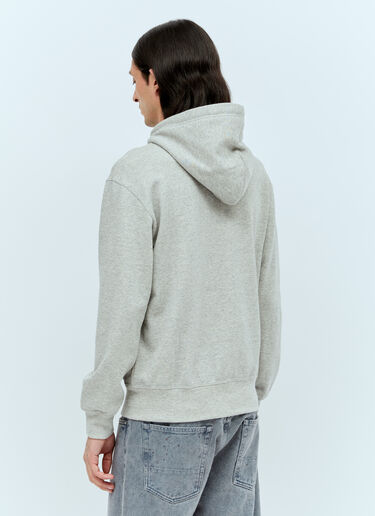 Comme Des Garçons PLAY Logo Patch Zip Hooded Sweatshirt Grey cpl0356012