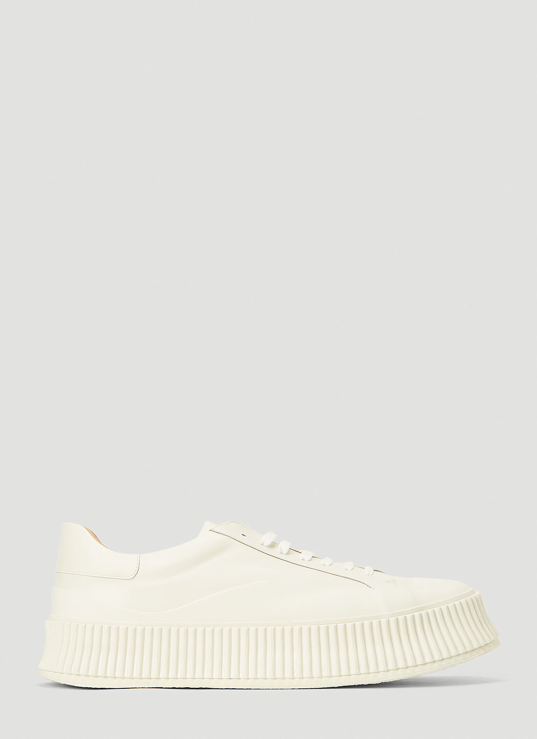 Jil Sander Ribbed Sole Leather Sneakers LN CC