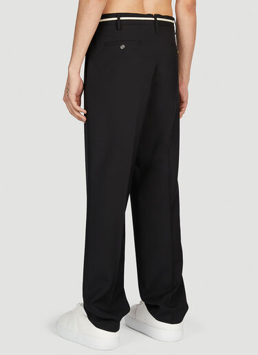 Marni Shoe Lace Belt Wool Pants Black mni0154007