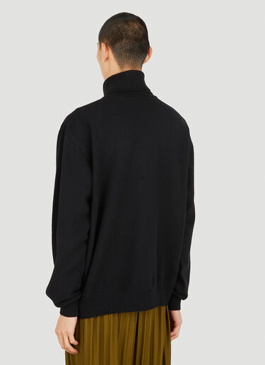 Homme Plissé Issey Miyake Roll Neck Sweater Black hmp0151002