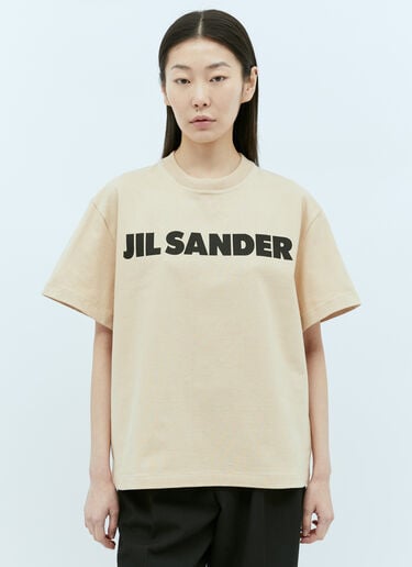 Jil Sander ロゴプリントTシャツ ベージュ jil0256001