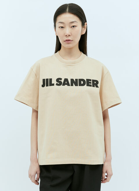Jil Sander Logo Print T-Shirt Yellow jil0253022