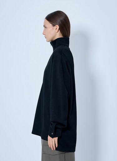 RIER Polar Jogging Virgin Wool Half-Zip Top Black rrr0265005