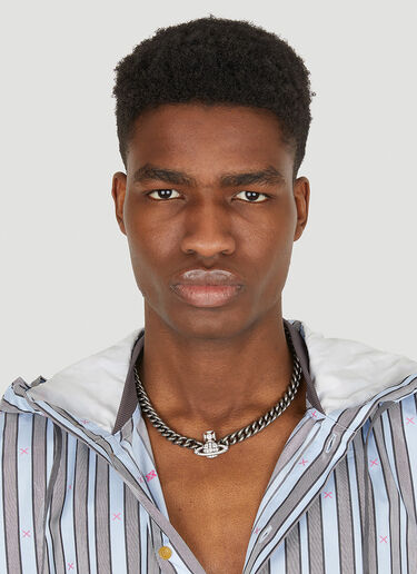 Vivienne Westwood Orb Pendant Choker Necklace Silver vvw0148016
